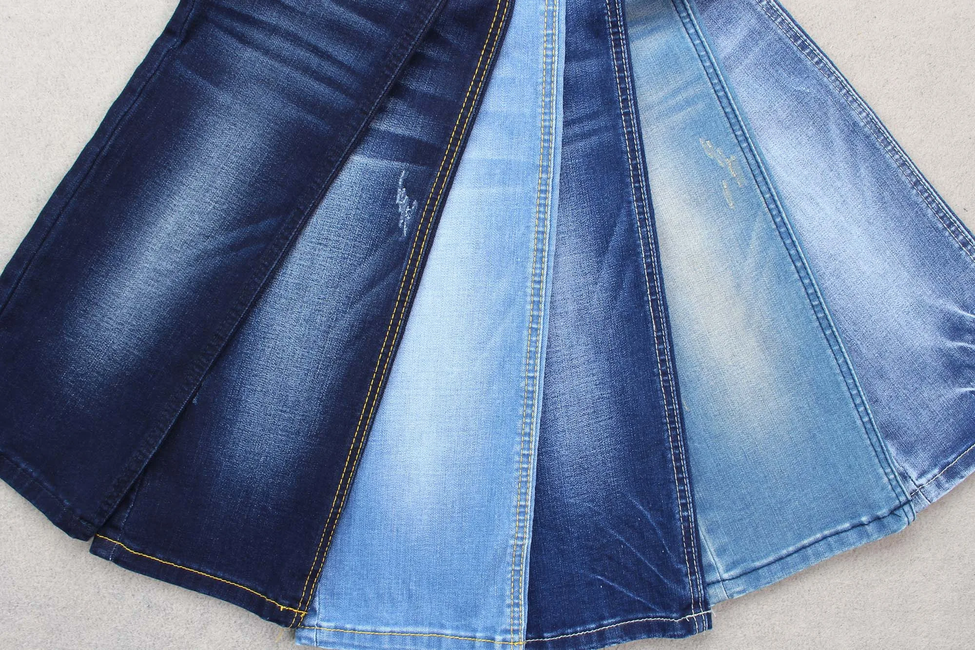 GRS repreve sustainable cotton slub stretch slub denim fabric