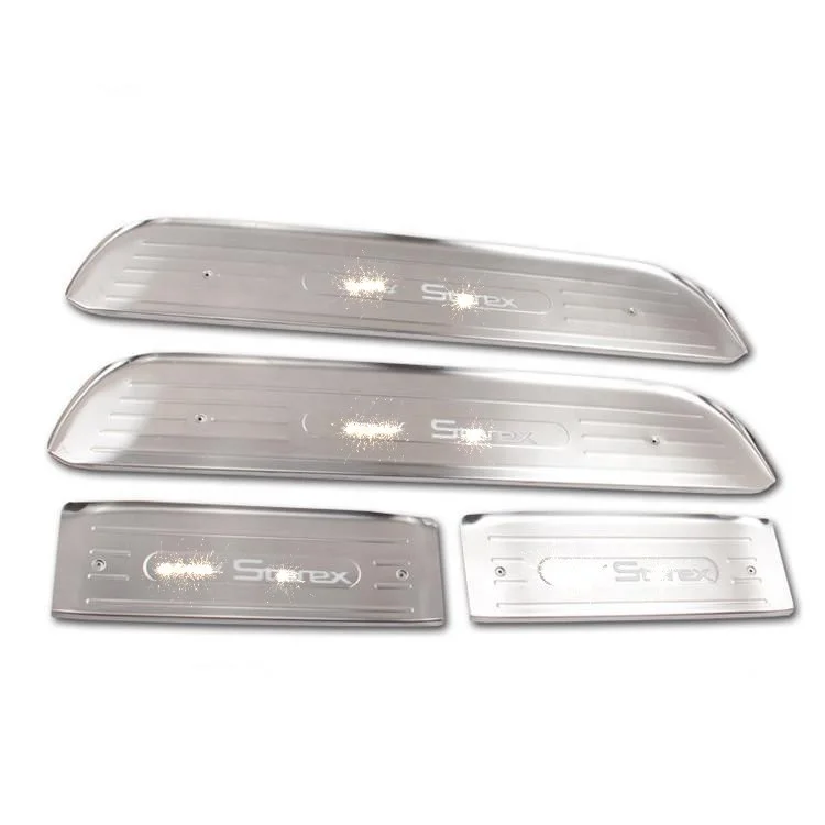 304 stainless steel led door scuff side step sill plates for hyundai grand starex H1