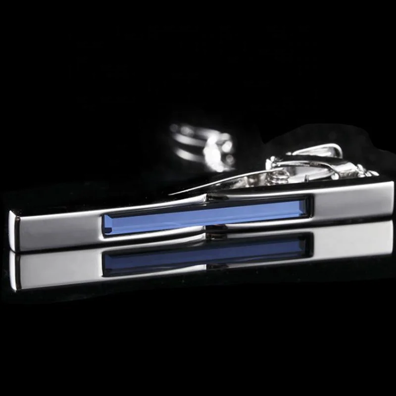 fashion zircon copper diamond chain business wedding tie clip bar for men