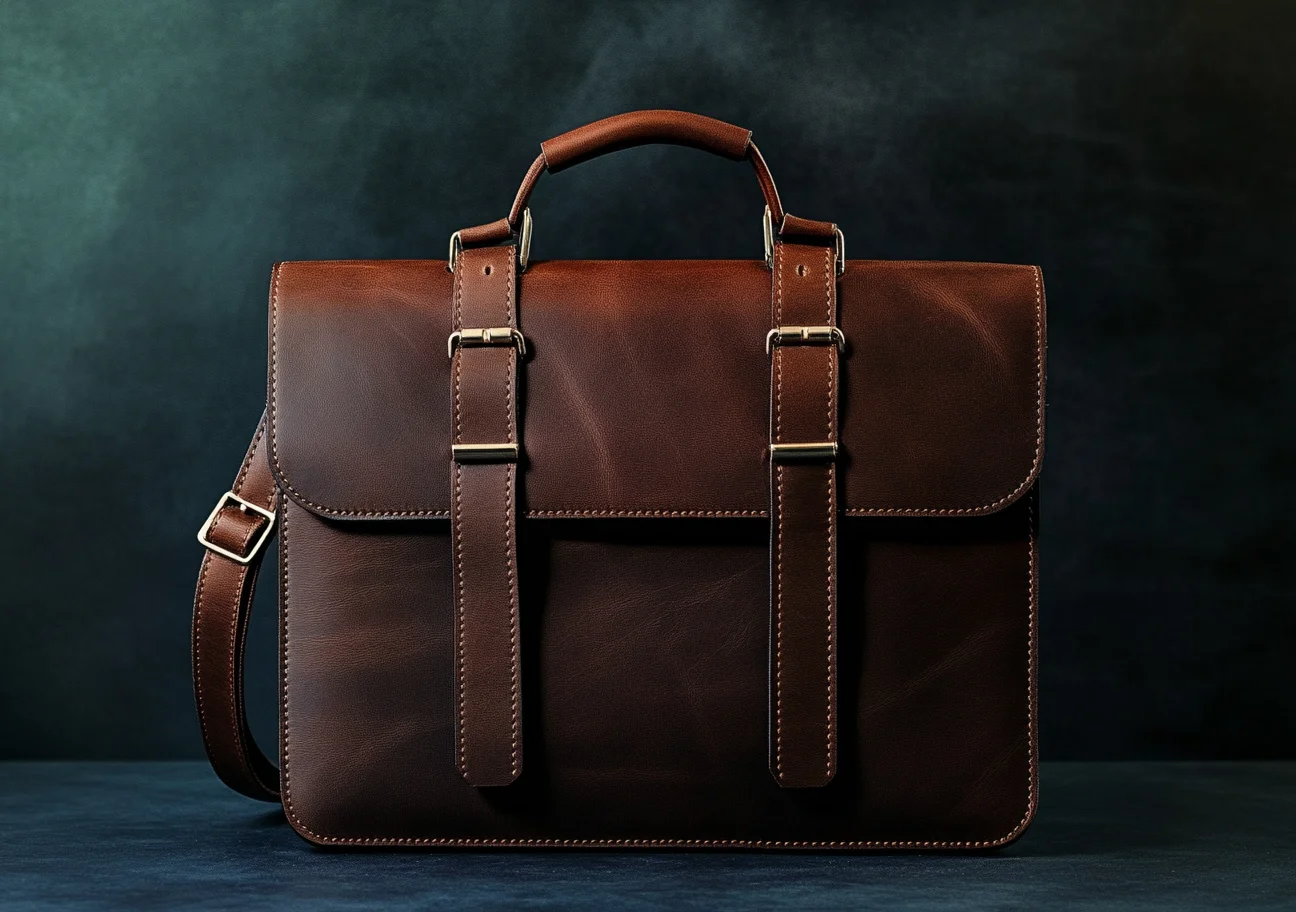 Wholesale custom new design genuine leather briefcase bag function laptop bag briefcase with cover