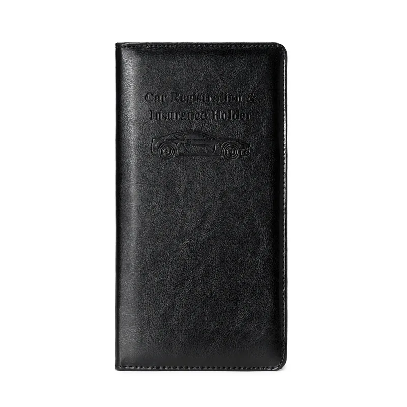 Car Registration and Insurance Card Holder Case Organizer ID card  Leather Car Document Holder