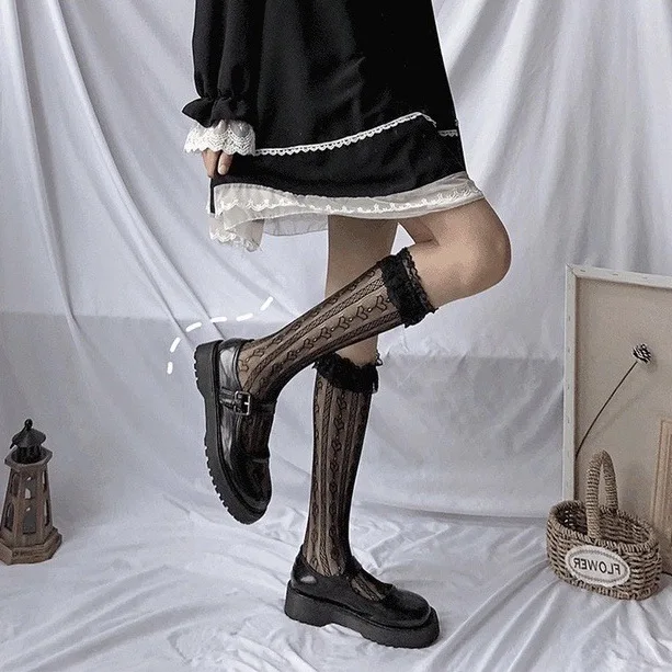 Lace Thigh High Silk Stockings Transparent YS-T1207 New Style Fashion Elastic Mature Women Sexy Free Casual Jacquard Thin 70cm