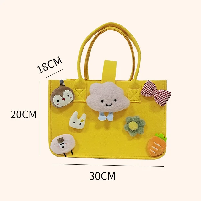 RU Strict selection felt bags in stock wholesale hand gifts cartoon felt handbags hundred day banquet gifts felt handbags