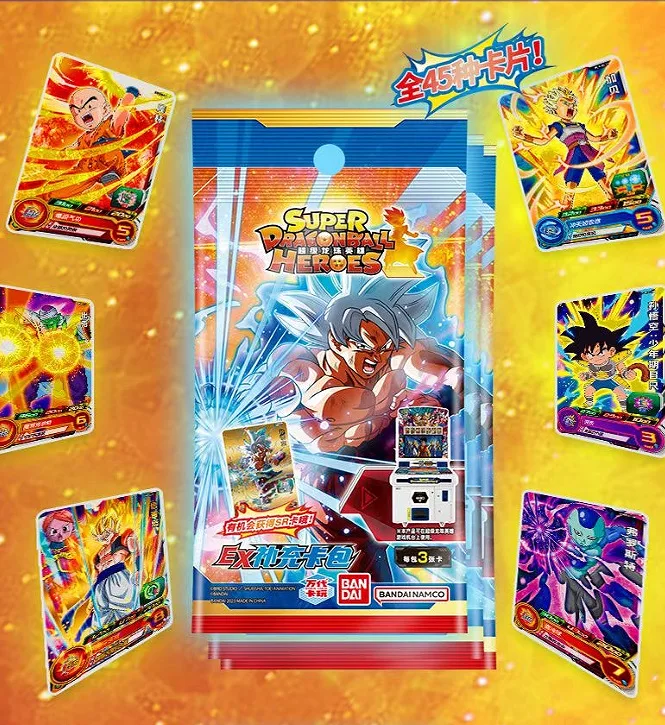 Anime Dragon Ball Collection rare Cards box children toys Gift Game collectibles Cards Seven Dragon Ball EX Supplementary Pack