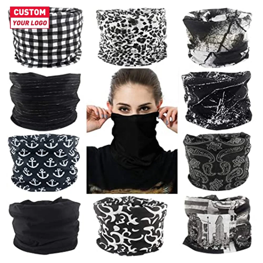 2023 New Outdoor Wholesale Bandanas Seamless Fishing Cycling Multifunctional Neck Gaiter Bandana Custom buff Scarfs Adult