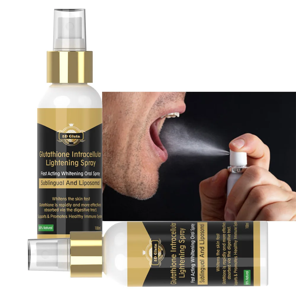 5D Gluta Intracellular Lightening Spray Fast Acting Whitening Oral Spray Fast Acting Oral Spray