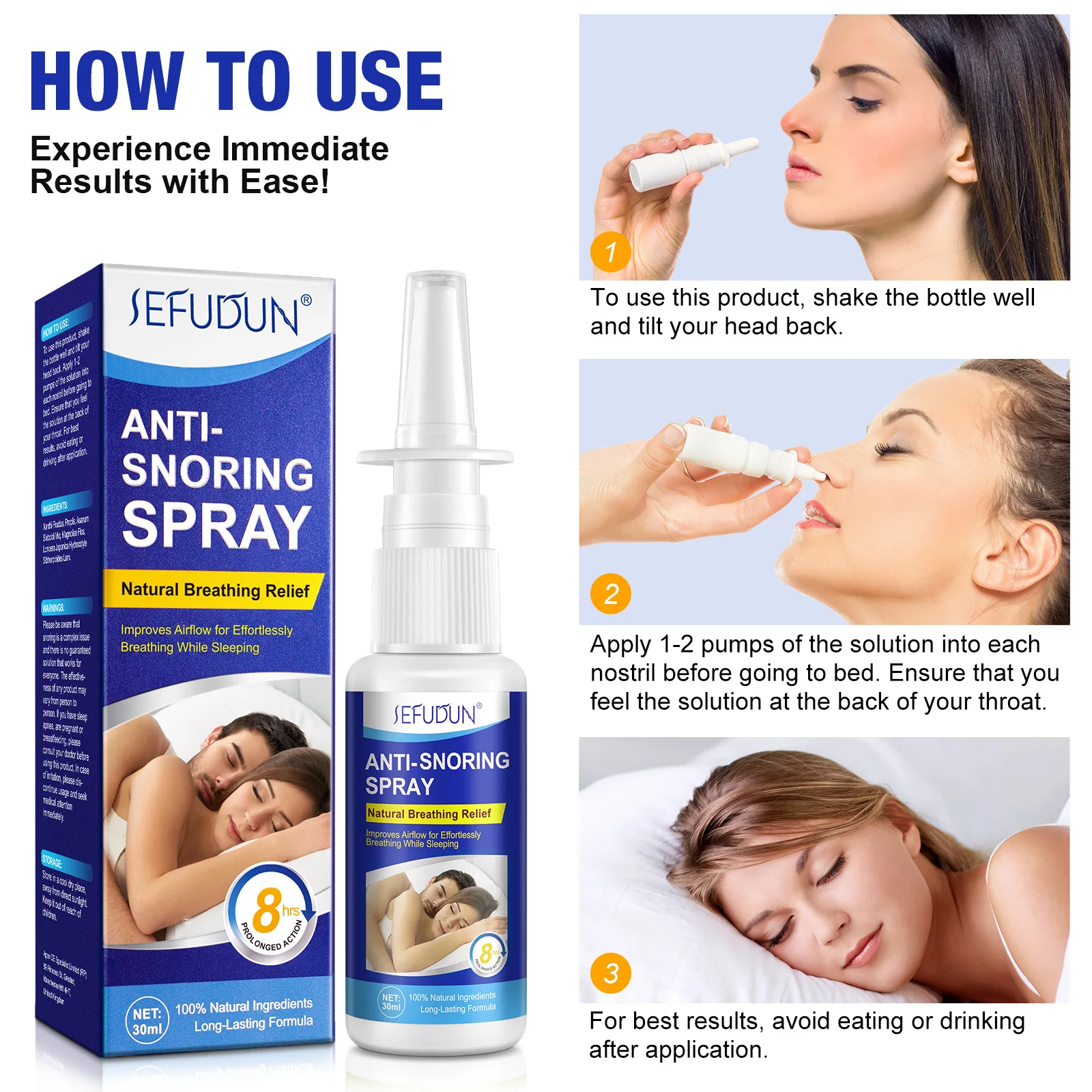 Wholesale rhinitis sinusitis spray anti snoring improve sleep adults and children anti Snoring sleep spray
