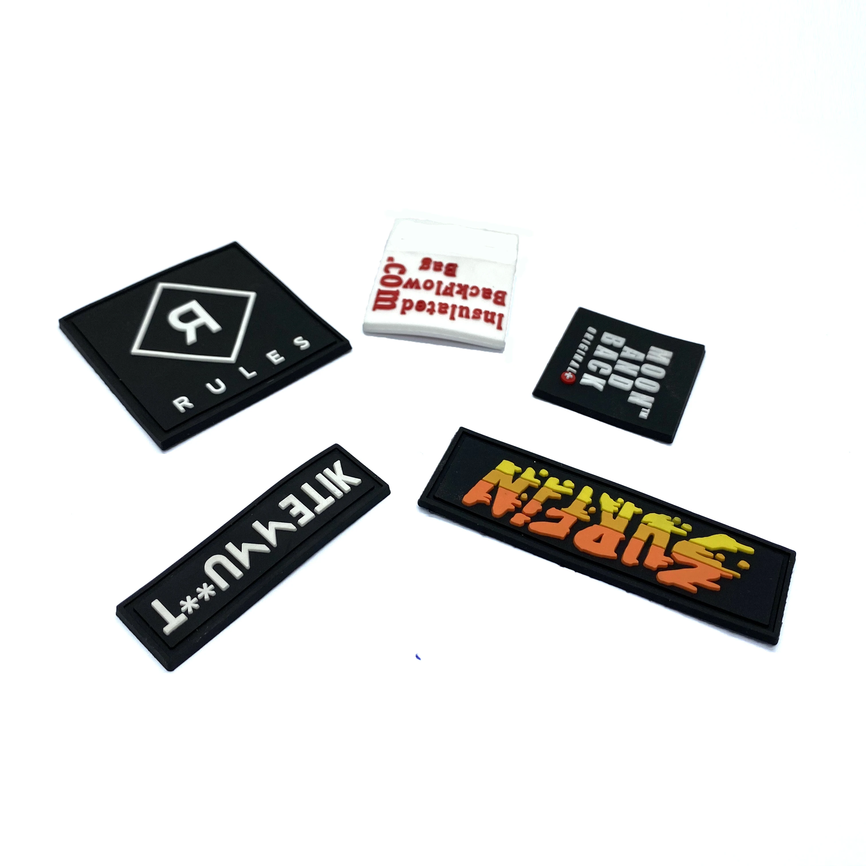 Высококачественная Экологически чистая нашивка из ПВХ, силиконовая брендовая этикетка для одежды, рельефная этикетка с логотипом из ПВХ и резины