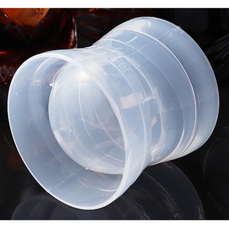 direct factory price Large Ice Ball Tray Maker Spherical Silicone Round Frozen Cube Making Whiskey Hockey Mold with cover