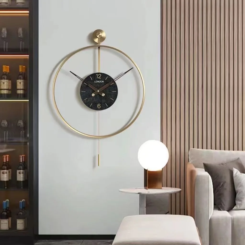 70*79 large Pendulum dropshipping products 2024 modern lwall hanging clock decorative metal wall watch clock home house decor