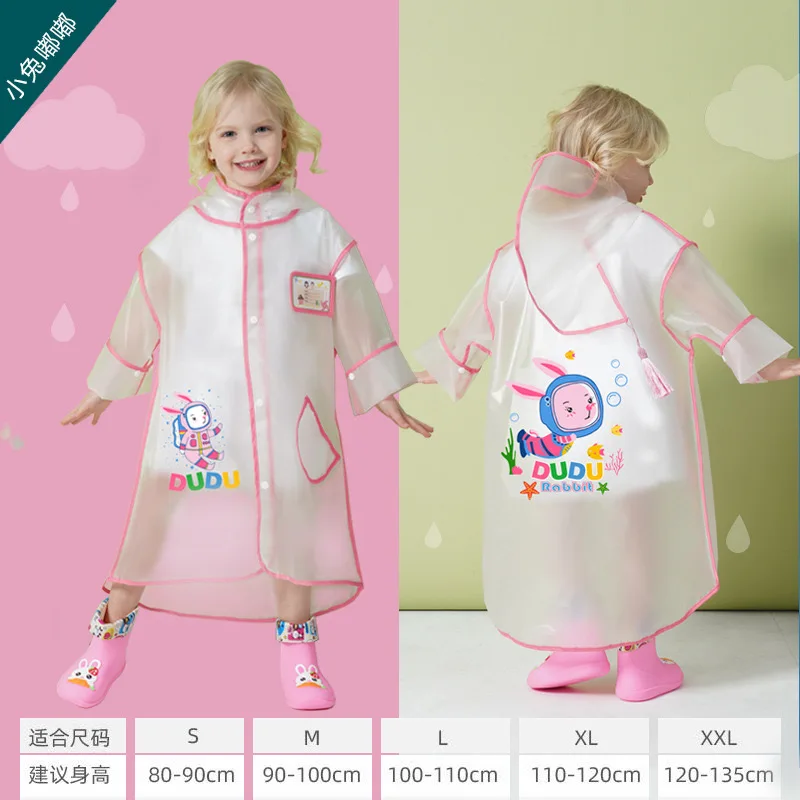 Classic Transparent Polyester Manufacturers Children Kids Raincoat