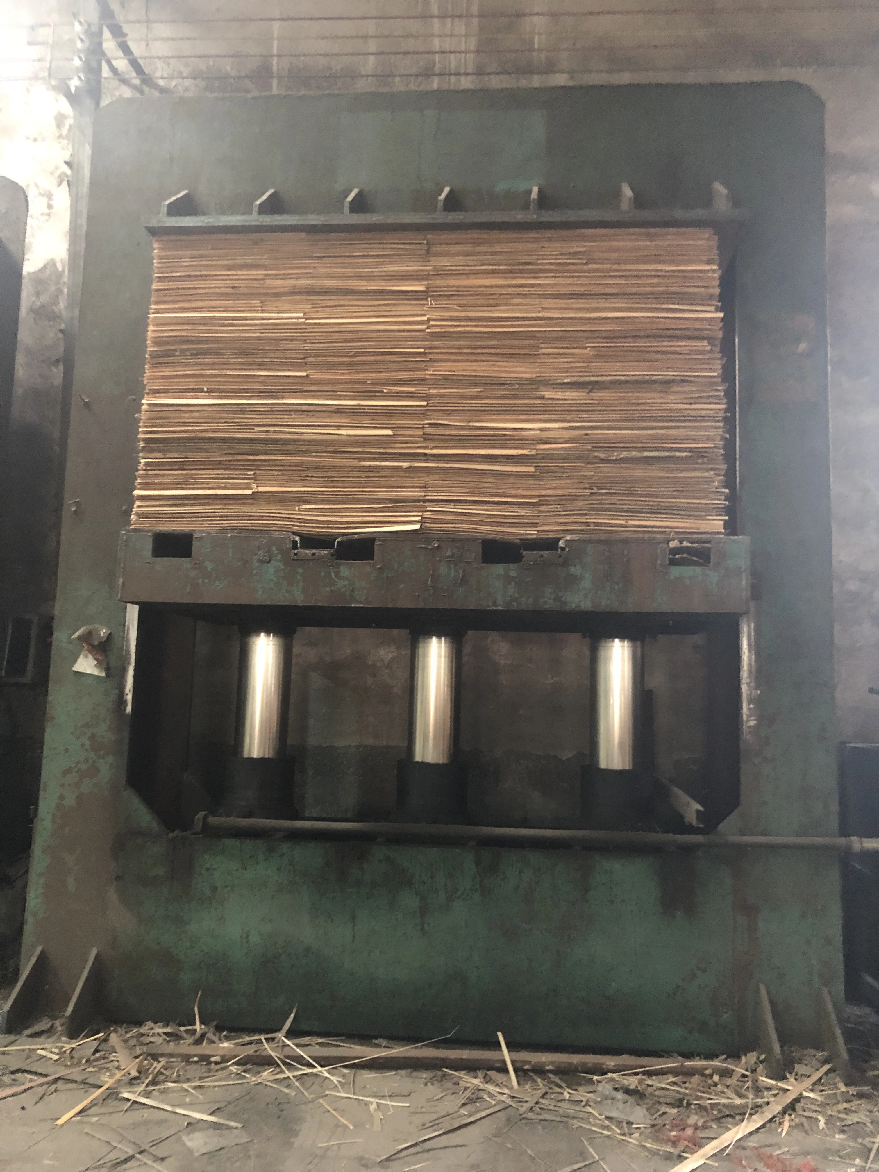 Shining hydraulic cold press from the bottom up veneer machine for veneer