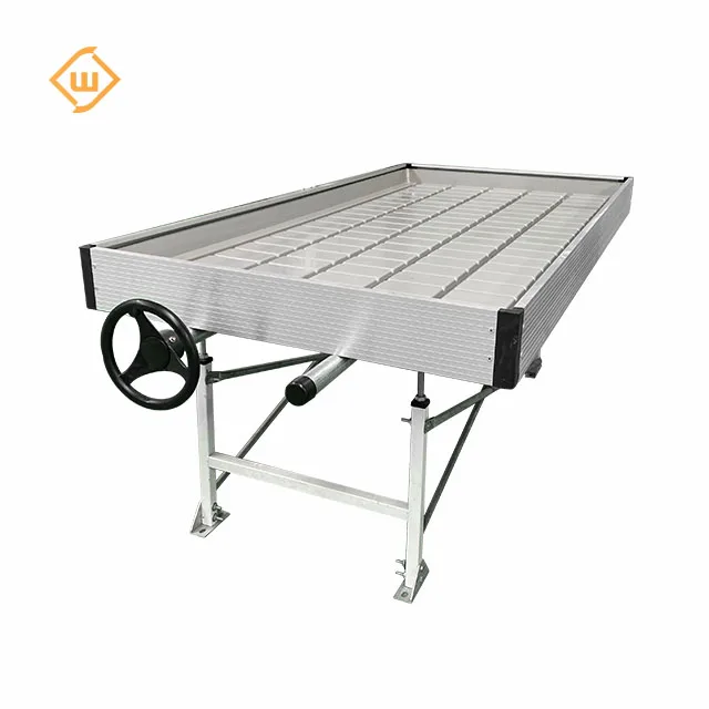 Factory direct selling hydroponic system greenhouse rolling bench for greenhouse
