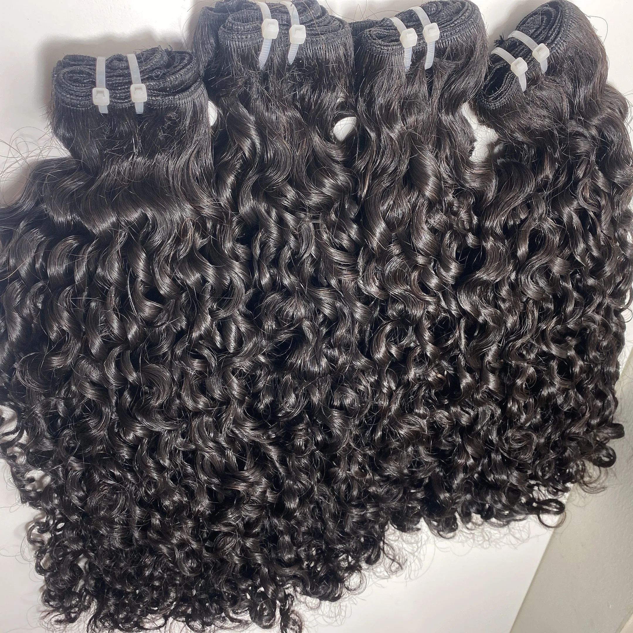 Super double drawn Pixie Curl Vietnamese Human Hair wig Tangle Free Shedding Free wholesale hair