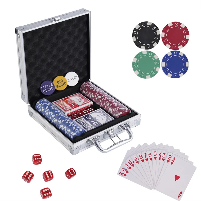 17 years factory supply custom poker set 100 200 300 500 1000 chips casino poker set