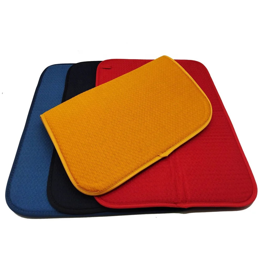 Eco-Friendly Kitchen Dish Drying Mat Microfiber With Sponge For Kitchen Dish Mat