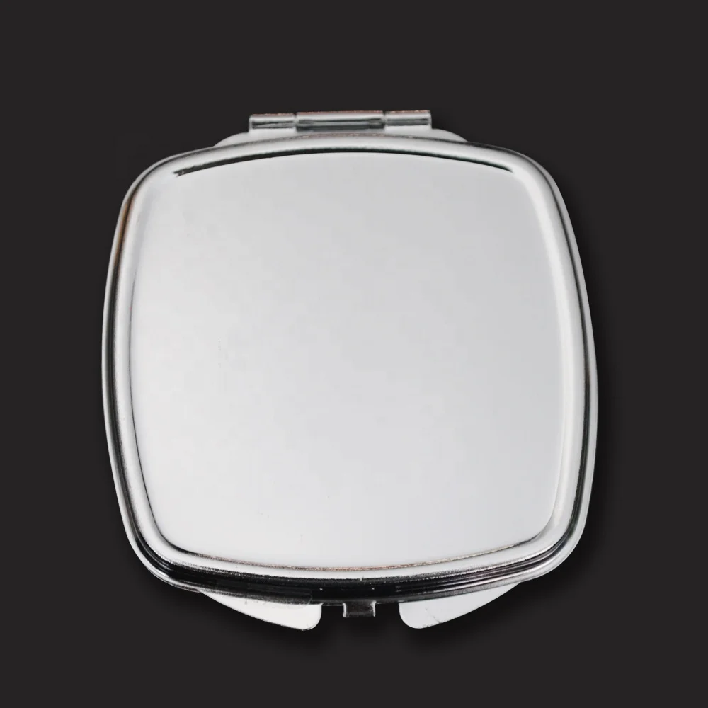 high quality blank metal square shaped compact mirror for promotion