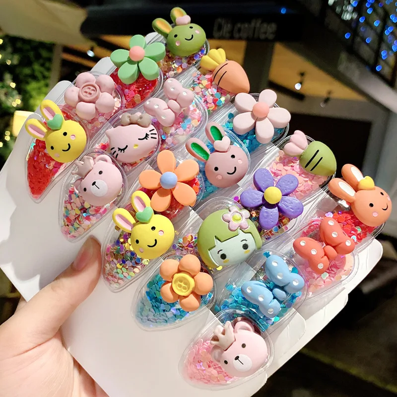 2022 Hot sale korean kids cute fruit hair clips baby hair pin girls hair accessories set