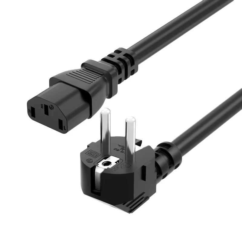 1.2m 1.5m 1.8m High Quality 2 Pin Ac Europe Power Plug Cable Wholesale Eu Ac Power Cord For Laptop Desktop Computer Power