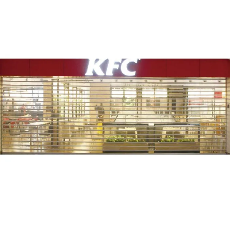 Crystal Rolling up Shutter Door Sheet PVC Arcades Door for Commercial Store