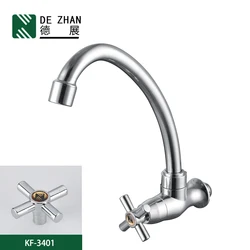 Single Handle Kitchen Sink Faucet Polished Chrome Plastic ABS