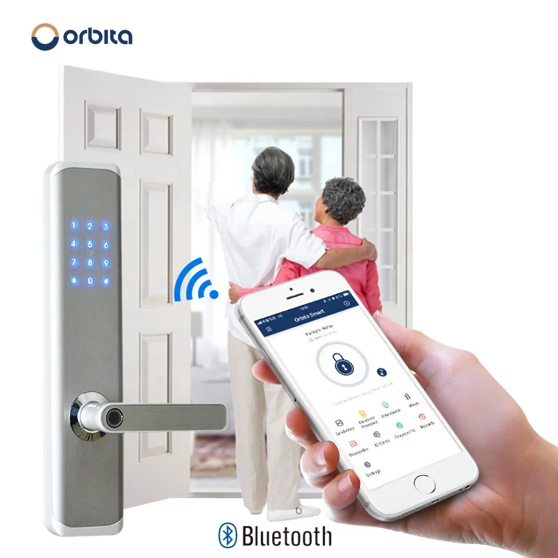 
Orbita tt blue tooth rfid oem fingerprint keyless manual stainless steel wifi wireless electronic smart digital door lock 