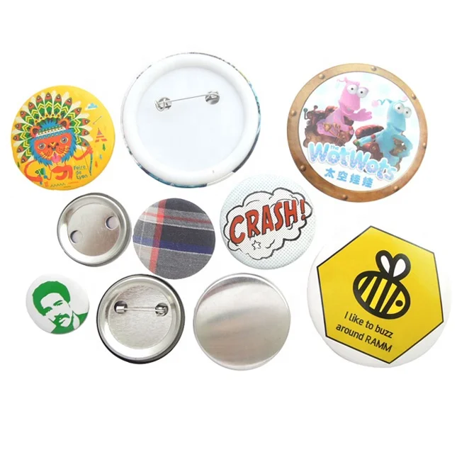 blank pin badge buttons for promotional