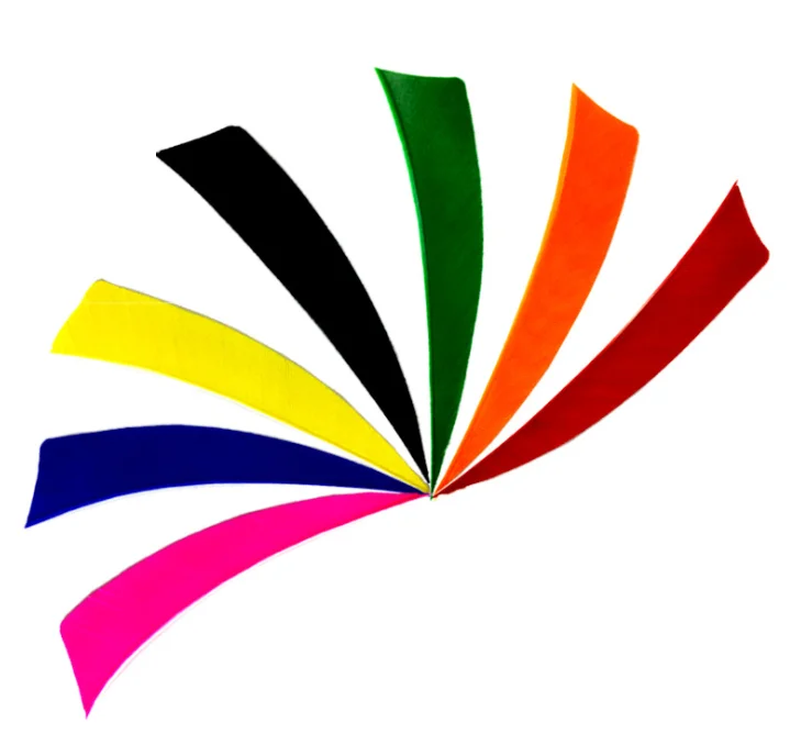 Wholesale DIY 4inch Dyed White Blue Turkey Feather Fletchings Pure Carbon Archery Hunting Arrows For fletching