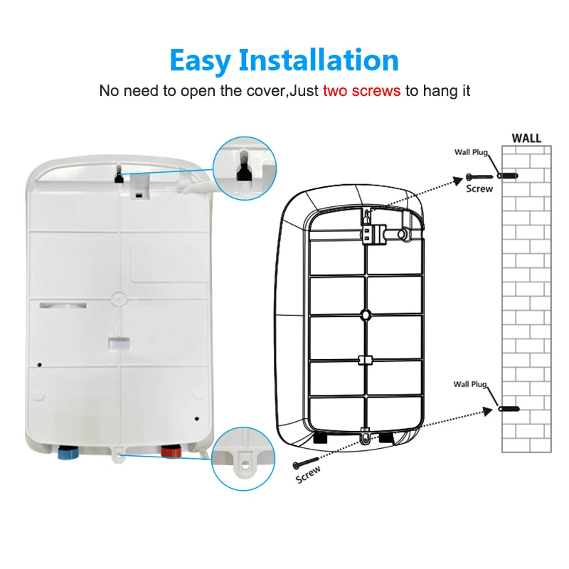 Anlabeier brand booster pump electric instant tankless water heater low water pressure small hot water heater