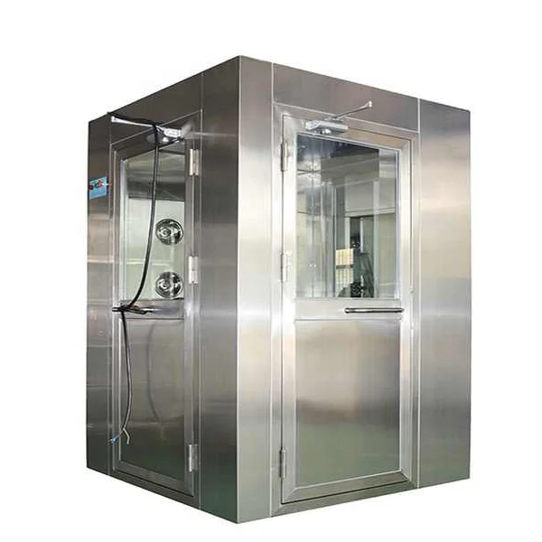 Efficient Purification Single Person GMP Standard automatic Interlocking Air Shower For Clean Room Stainless Air Shower Room