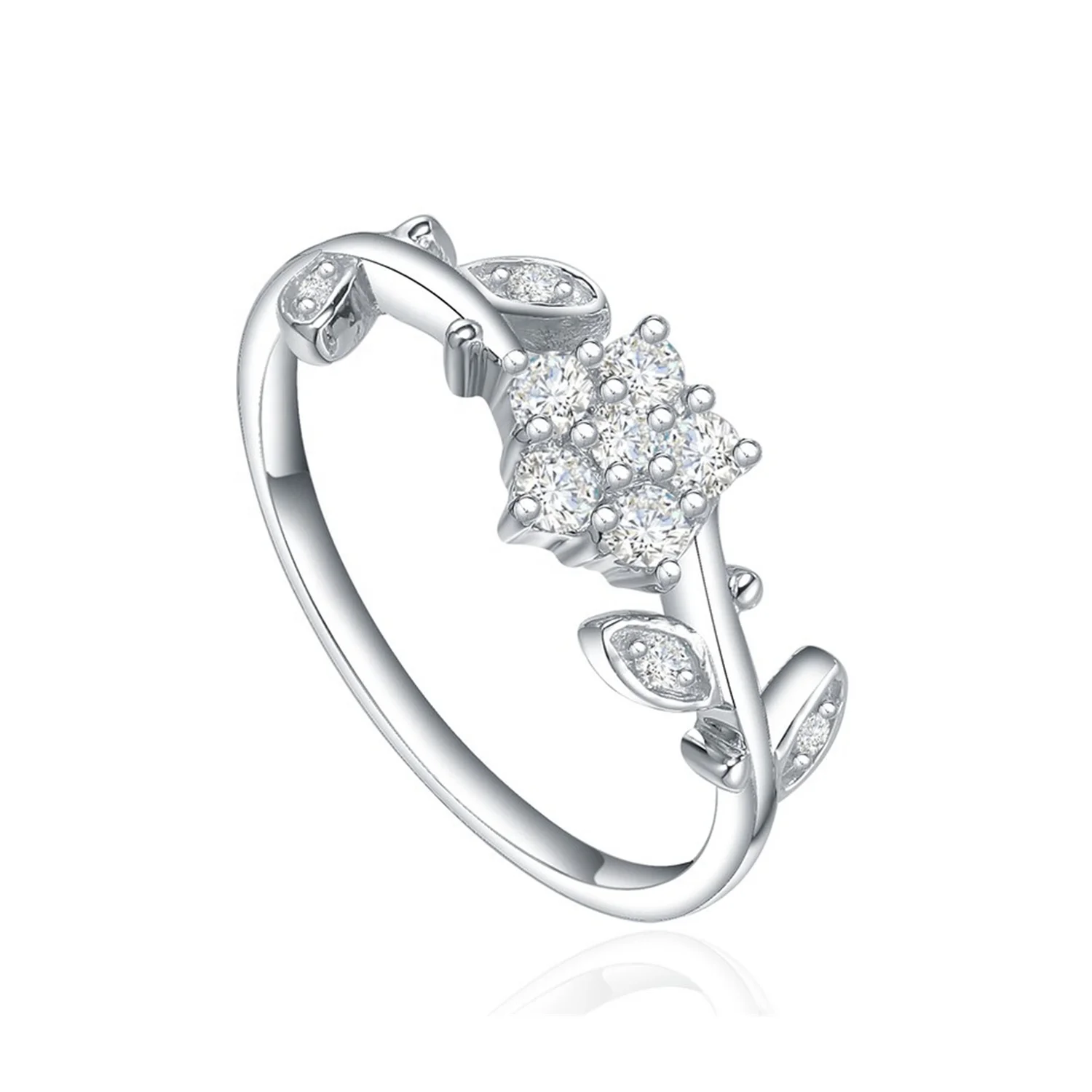 China Manufacturer Wholesale Cubic Zirconia Jewelry CZ Women 925 Sterling Silver Ring bali silver poison ring