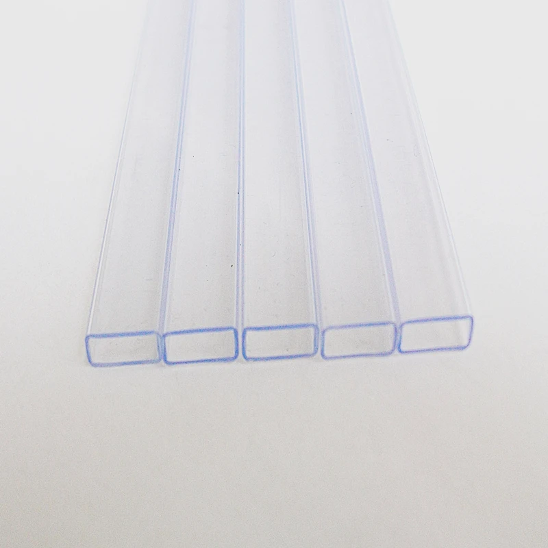 Customize various plastic profiles PVC Square Tube Clear OEM Pipe Custom Size Plastic Square Tube