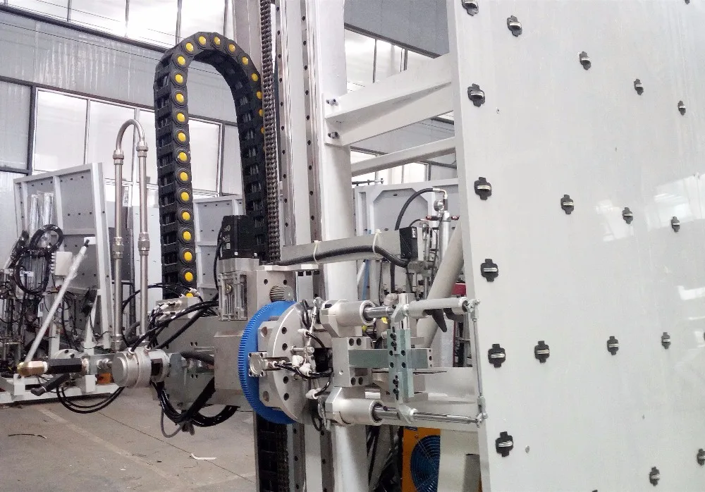 High end automatic vertical glazing silicone sealant extruder machine insulating glass sealing line