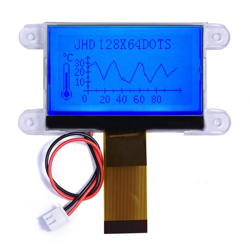 2.2 inch FSTN Dot Matrix LCD Display with White LED Backlight JHD12864-G73IBSB-G