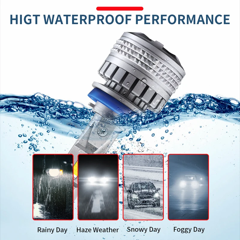 Q7 90W 6500k 24000lm high power dual copper led chips waterproof aftermarket accessories can bus h11 led headlight