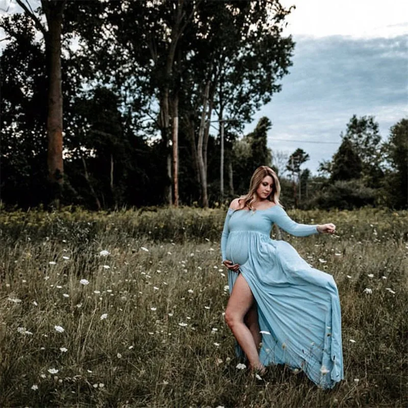 Mommy and Me Clothes Photography Pregnant Women Maternity Maxi Dress Mother and Daughter Dresses