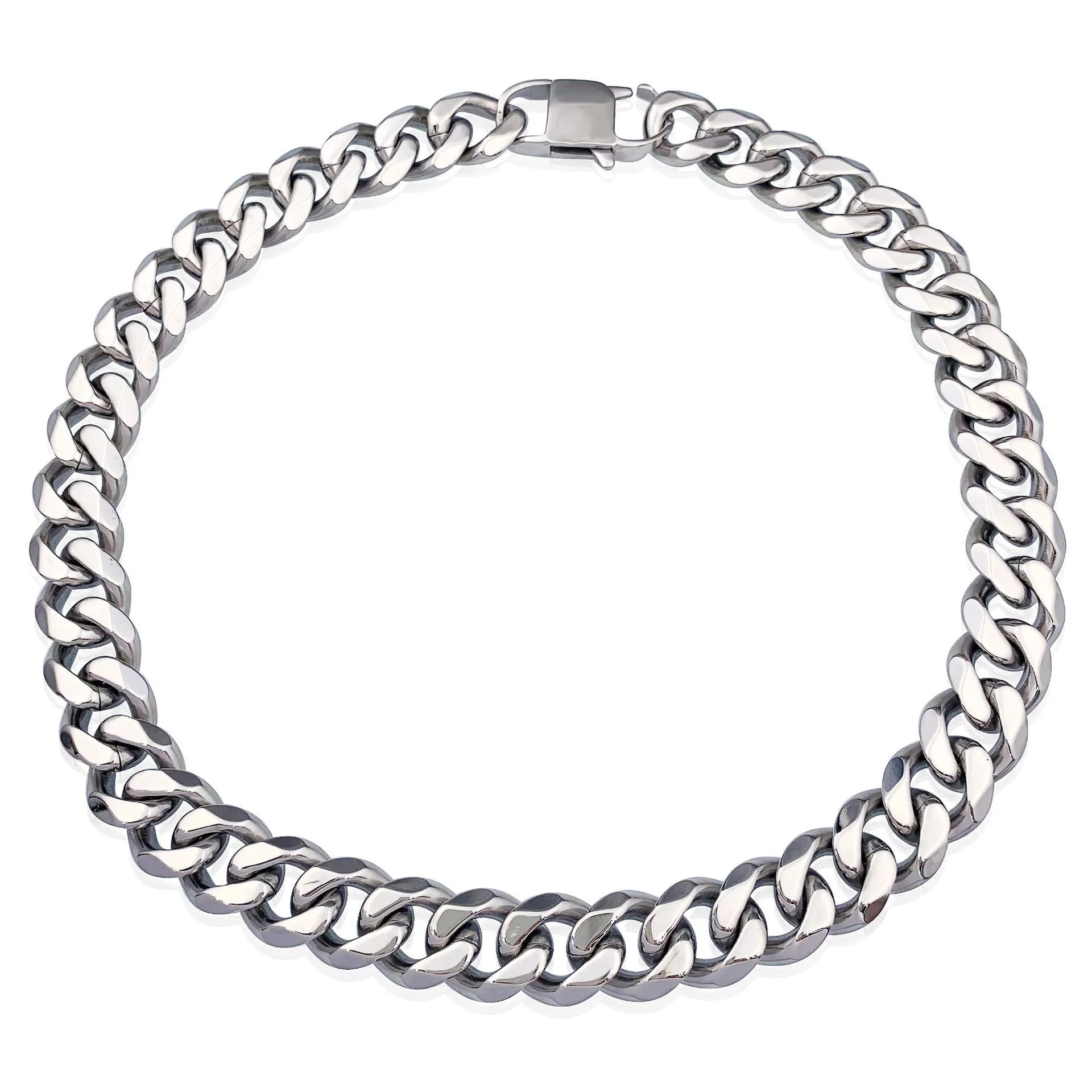 Top Quality Jewelry Chunky Heavy Miami custom 14mm Cuban Link Name Chain Necklace 316 L Stainless Steel Cuban Chain Necklace