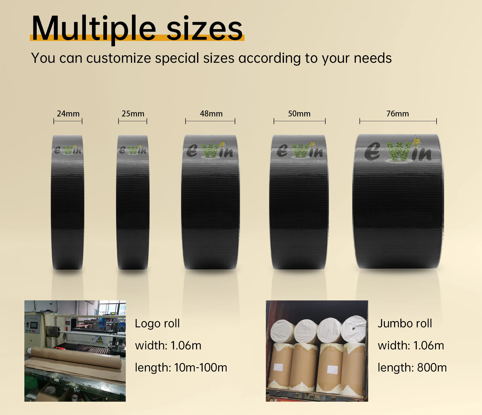 Ewin Heavy Duty Packing Air Condition Pipeline Repair Non Residue book binding pvc Cloth Matt Gaffer tape Duct Tape