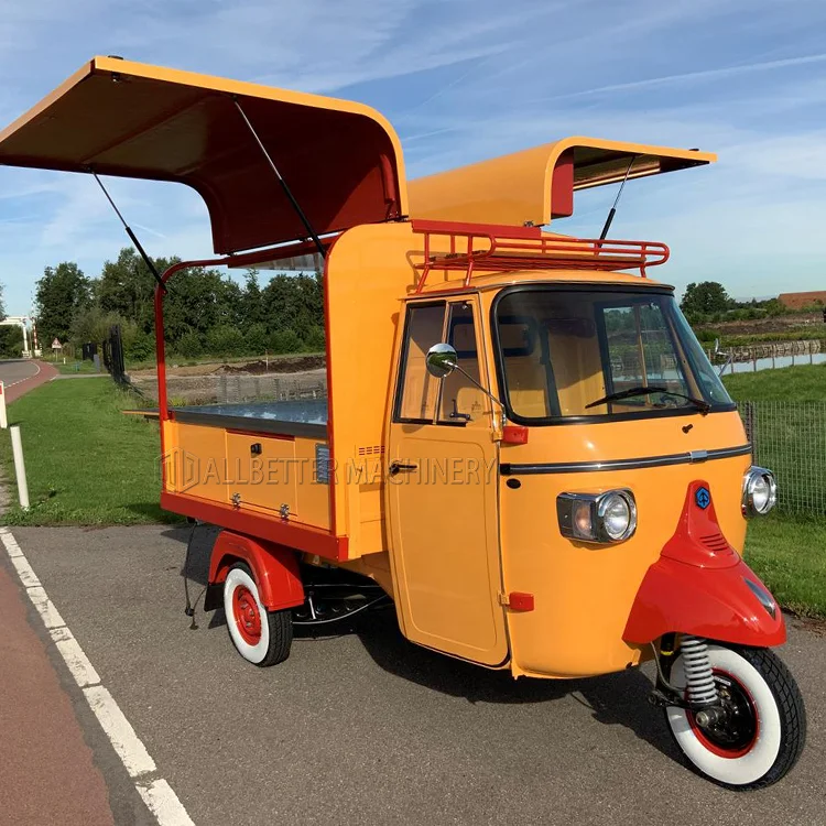 Hot Products Food Kiosk Mobile Coffee Van Electric Food Cart Tricycle Food Service Hot Dog Cart Ice Cream Truck