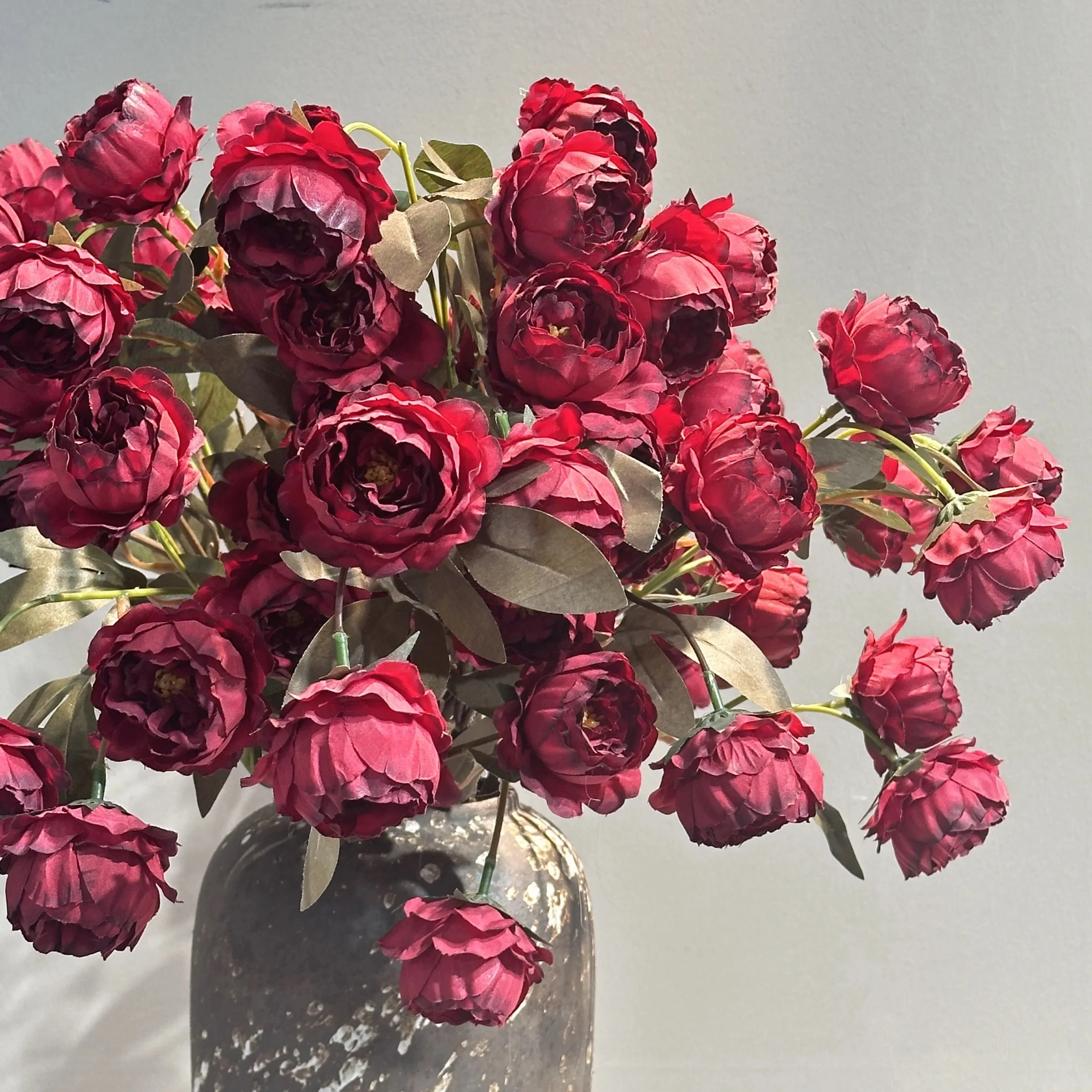 Artificial small peony Flowers single long stem peony bunch for wedding centerpieces & table decoration