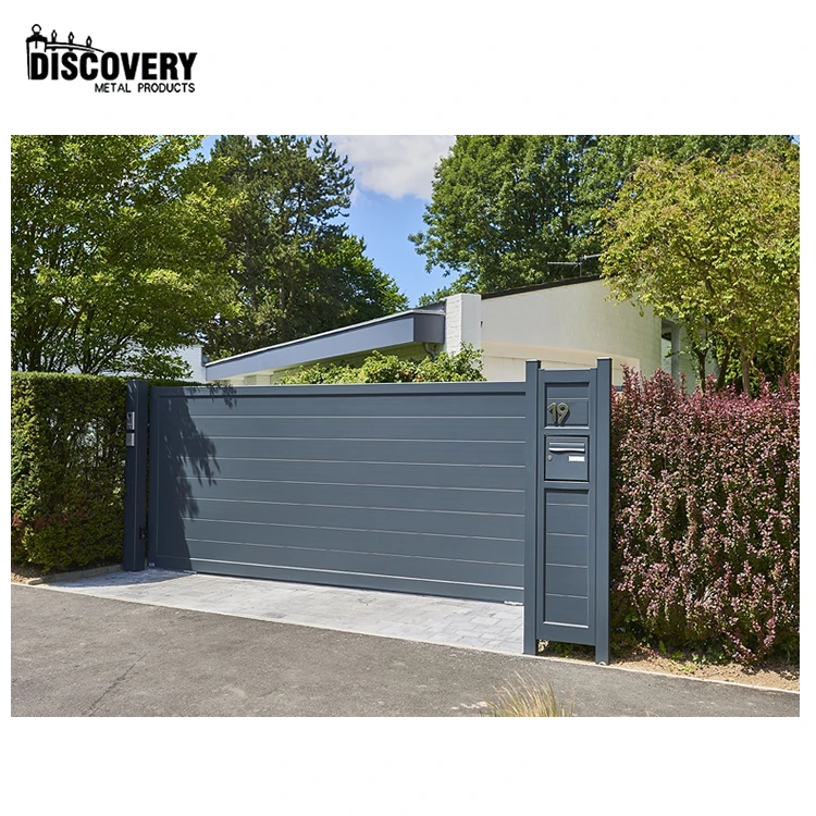 Customized luxurious aluminum sliding gate designs for wall compound