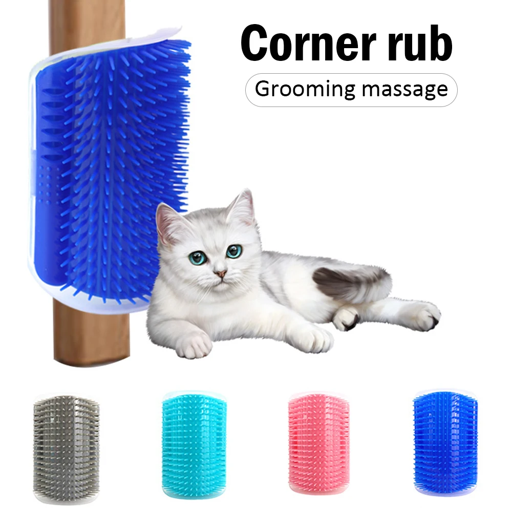 Grooming Tool Hair Removal Massage Comb Interactive Toys wall mounted pet cat wall scratcher