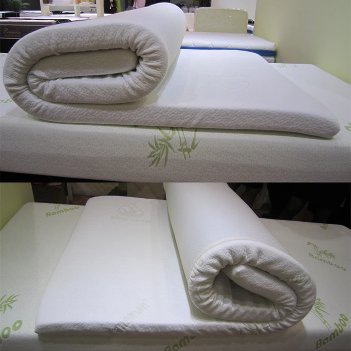 Bamboo Fabric Mattress Topper Vacuum Roll Up Packing Wholesale Memory Foam Mattress Topper Bed Mattress In A Box