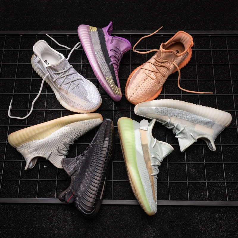 Оригинальные кроссовки Yeezy 350 Putian с логотипом бренда мужские и женские дышащие для бега амортизирующие