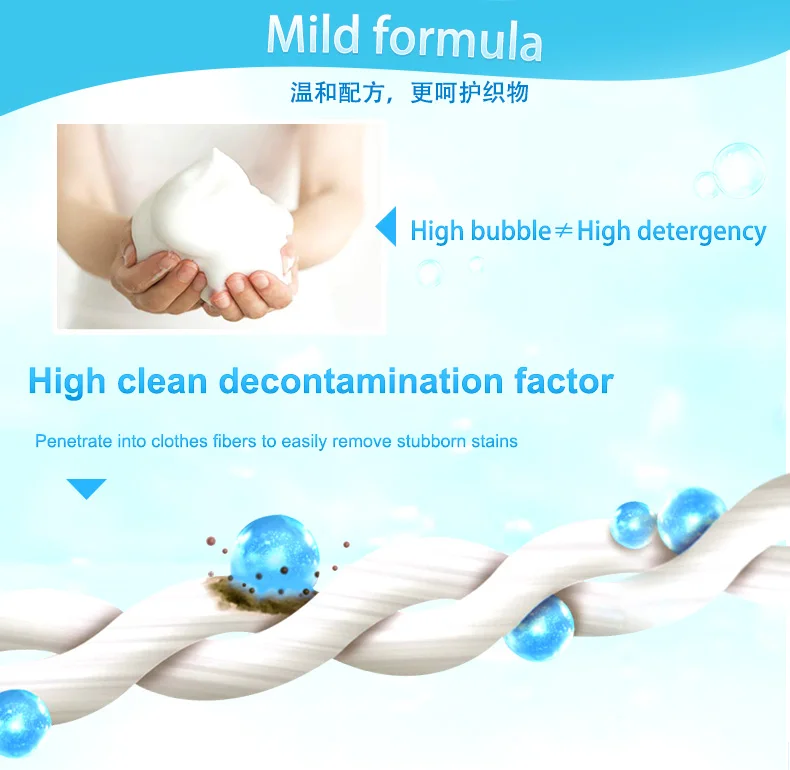 Concentration Mite and Bacteria Removal Household Cleaning Laundry Detergent Liquid for washing clothing