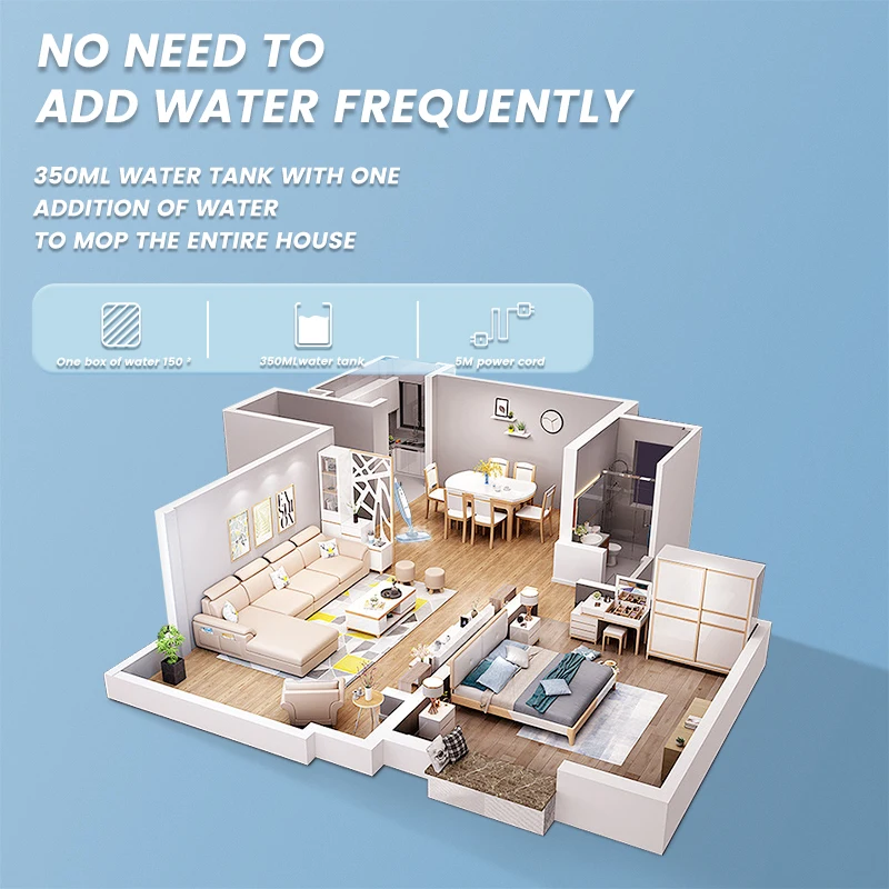 DSP Wholesale Professional Manufacture Intelligent Household Cleaner Electric Steam Mop Sterilizing Mop Cleaner