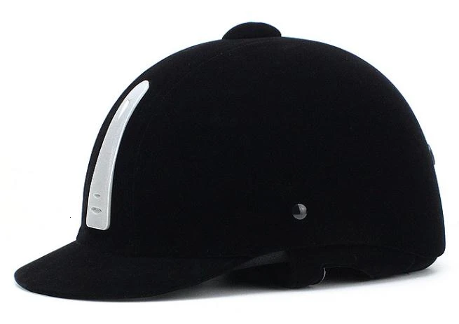 Unisex Classic Velvet Riding Helmet Horse Equipment Cycling Protection Cap 54-62cm Adjustable Equestrian Helmet