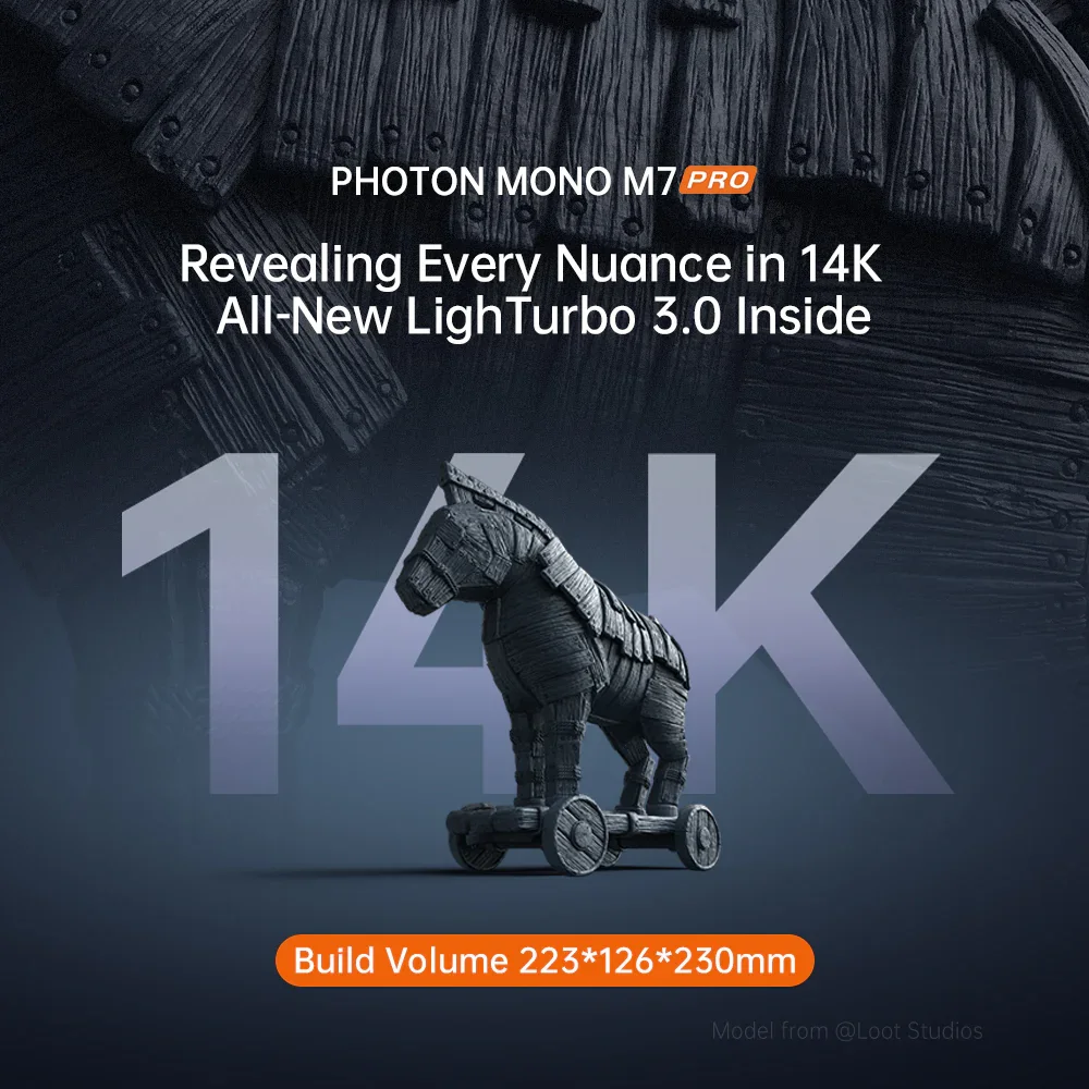 Промышленный 3D принтер Anycubic Photon Mono M7 Pro 10 1 дюймов 14K HD экран 105 мм/ч средняя скорость печати ЖК-очиститель воздуха