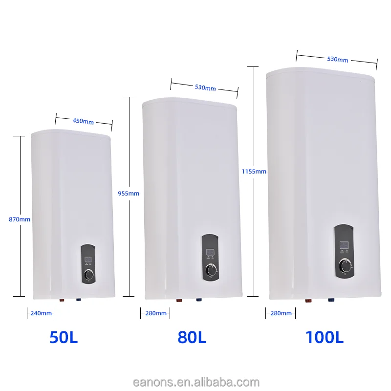 ANTO 15l 30l 50l 80l 100l Cylindrical Rectangular Enamel Bathroom Large Shower Storage Tank Electric Geyser Water Heater Boiler