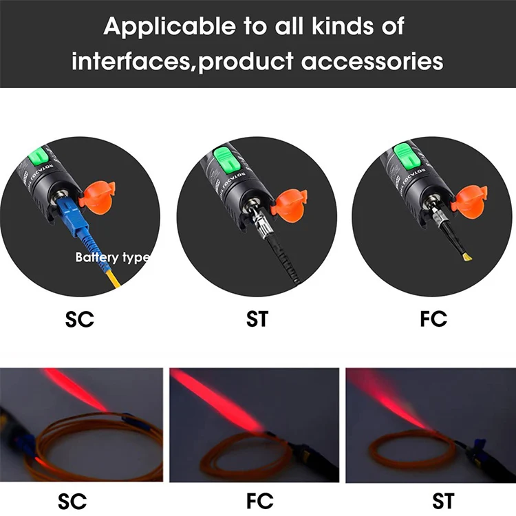High Quality Optic Fiber Red Light Pen 10mw Visual Fault Locator 50km VFL 30 KM